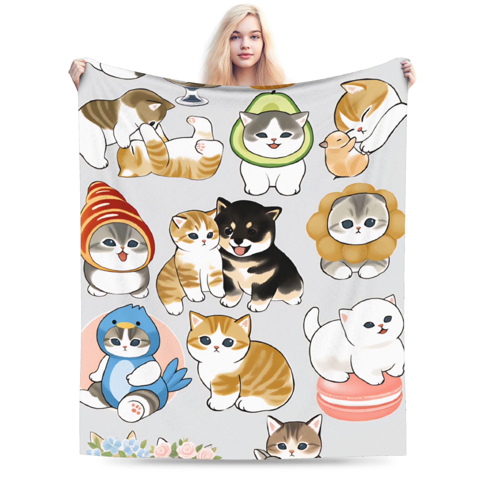 

Mofusand Blankets Super Soft Fashion Plush Throw Blanket For Kids Adult Home Decor Flannel Bedspread Bed Cover 75x90cm