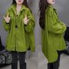 Spring Fashion Loose Fit Solid Color Shirt Trendy Oversized Long Top for Women Casual Commute