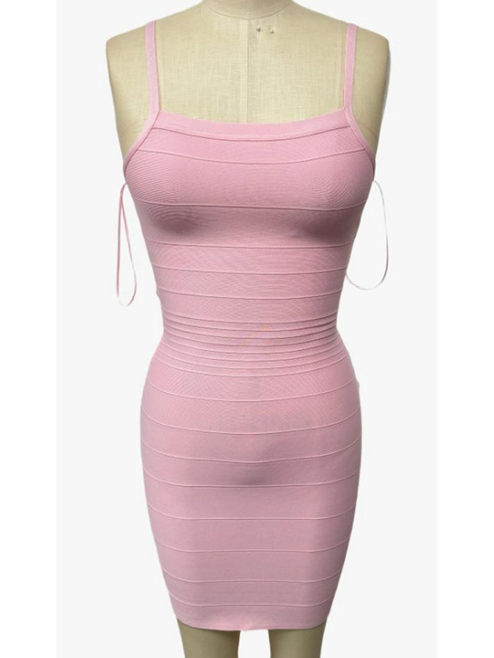 European & American Women's Sexy Spaghetti Strap Bandage Gown - Slimming Party/Vacation Dress