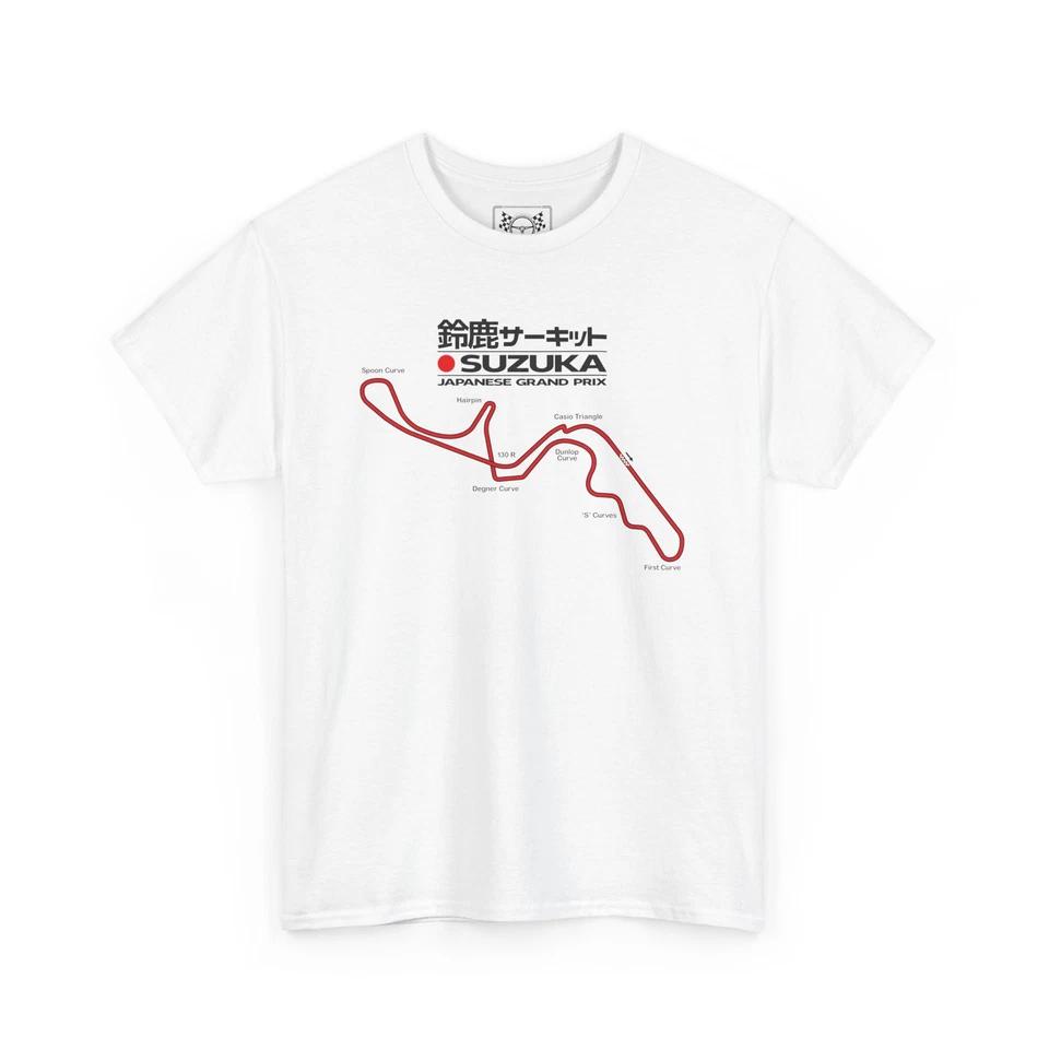 Suzuka Racing Course Vintage T-Shirt - Japanese GP Track Map Tee - Race Fan Gift 4XL