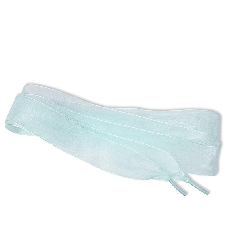 2.5CM Width Tulle Webbing Snow Shoelace Flat Silk Shoe laces Fit Sneakers Ballet Lace Chiffon Yarn Shoelaces Shoes Accessories