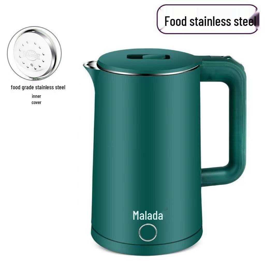 Wanlida 2,3 l Wasserkocher aus Edelstahl, doppelschichtiger Verbrühschutz, automatische Abschaltung