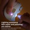 2-In-1 Electric Nail Clipper Automatic Kids Adults Seniors Nail Trimmer with LED Light Baby Manicure Grinding File Fingernail Cutter Polisher