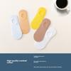 5 Pairs of Spring and Summer Shallow Women's Boat Socks Candy-coloured Invisible Socks Silicone Non-slip Anti-falling Heel Leisure Cotton Socks Tide