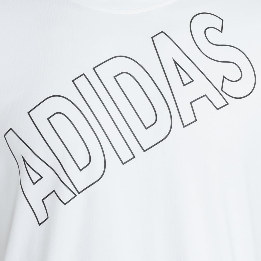 Adidas COOL TRN Kortärmad med Stor Vit Storlek M Herr T-shirt Logotyp, (ODS83) (KK7214)