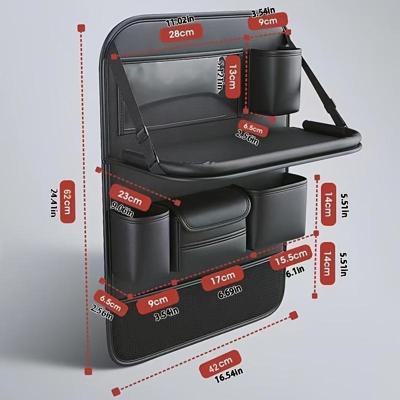 A Multifunctional Car Seat Storage Rack, Car Storage Bag Car Seat Back Storage Hanging Bag Car Tissue Box Car Seat Back Shelf Car Supplies