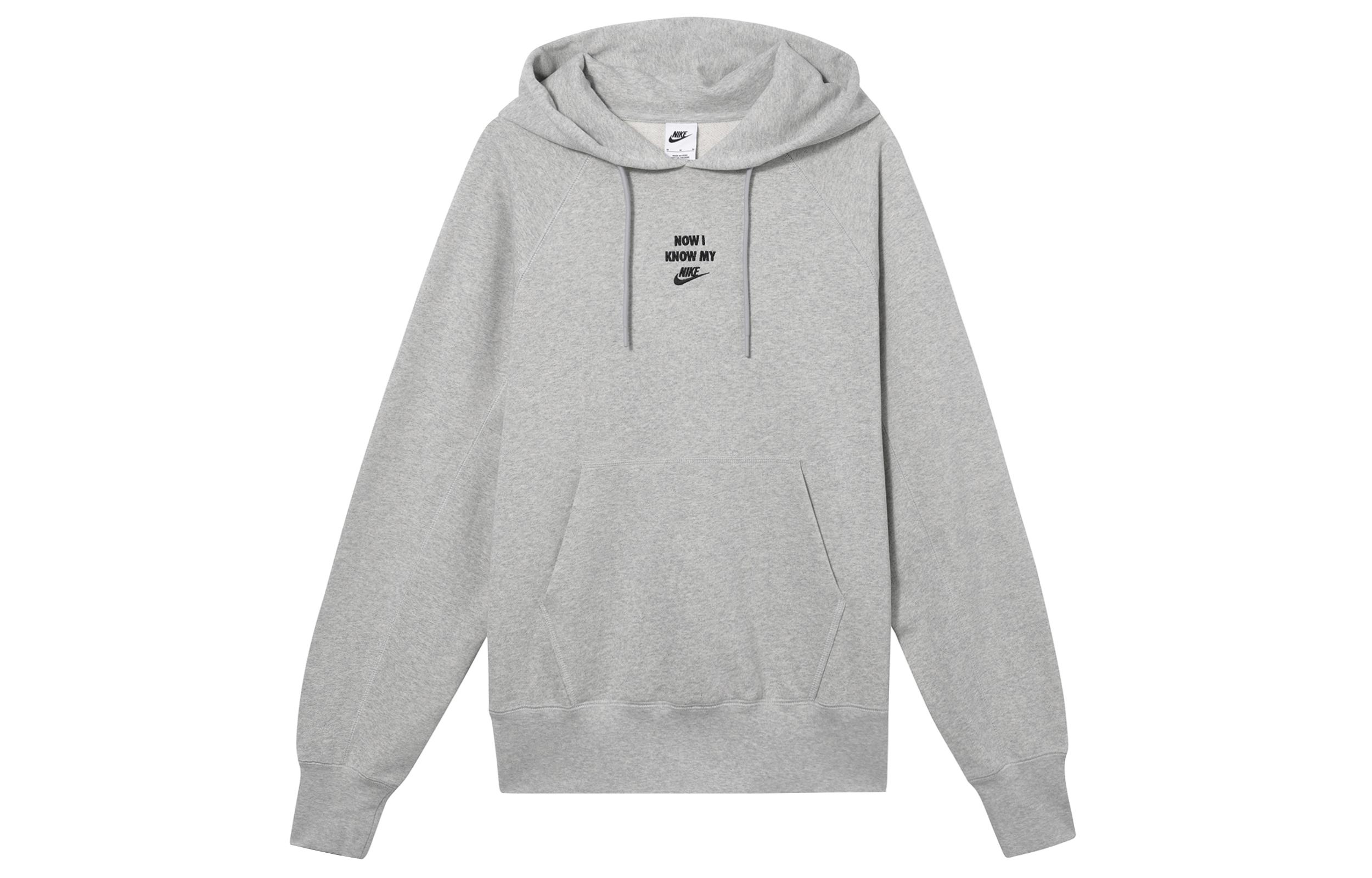 Nike Sweatshirts Unisex Gray Hooded Moderate Regular FZ5738-050 L