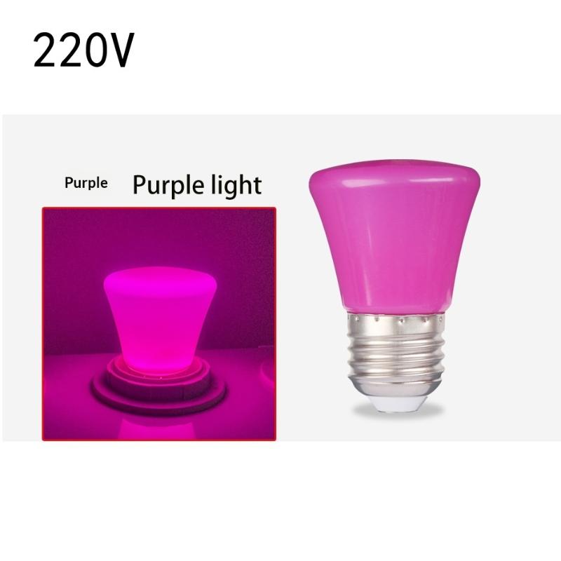 2W E27 Led Bulb Red Blue Green Pink Yellow White 8-Light-Colors 360/Beam Colofrful Decorative Light Ac220V 240V Energy Saving
