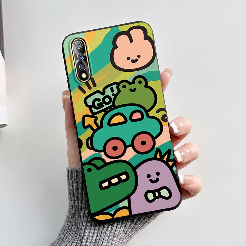 For vivo S1 Case 1907 V1913A Phone Cover Cute Rabbit Panda Shockproof Bumper For Vivo V17 Neo Fundas For Vivo Z5 IQ00 855 Coque