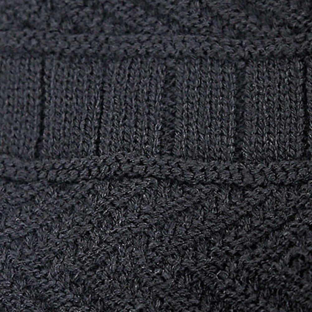 Winter Thickened Knitted Hat For Men Fleece Lined Warm Neck Thickened Warm Windproof Cold-Resistant Hat For Cold Weather Cycling