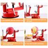3-in-1 Stainless Steel Apple Peeler, Slicer, and Corer with Suction Cup (Vermilion)