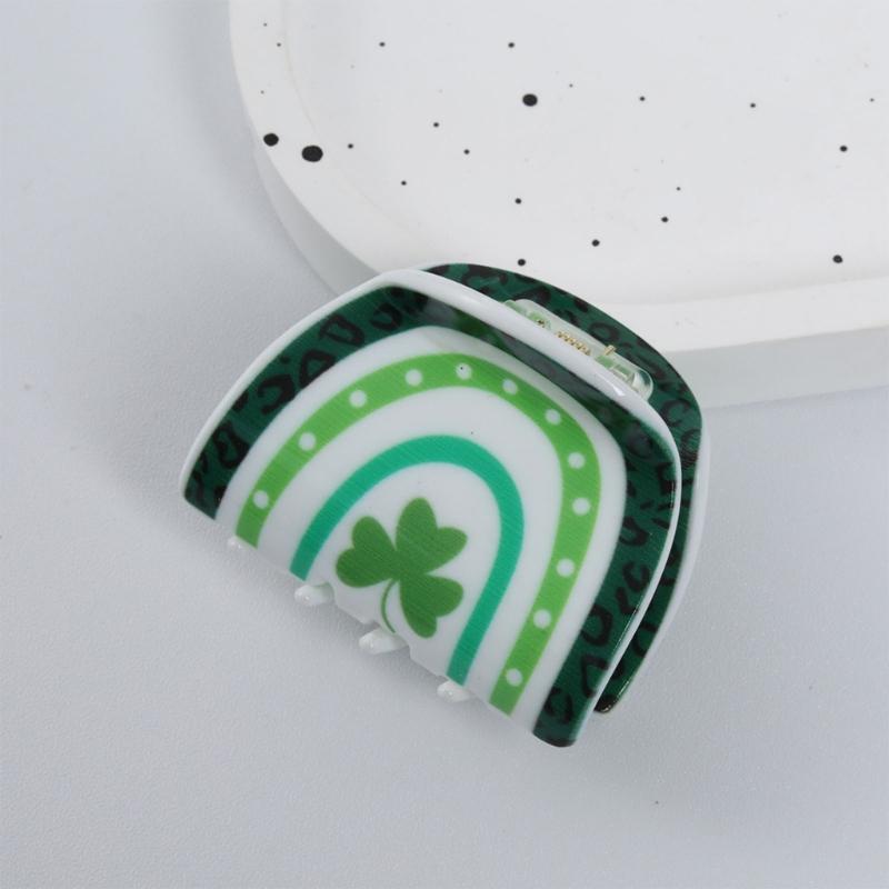 StPatricks Shamrock Hair Claw Clip Funny Claw Clip Hair Banana Barrettes NonSlip Girl Hair Clip PonytailClamp for Women
