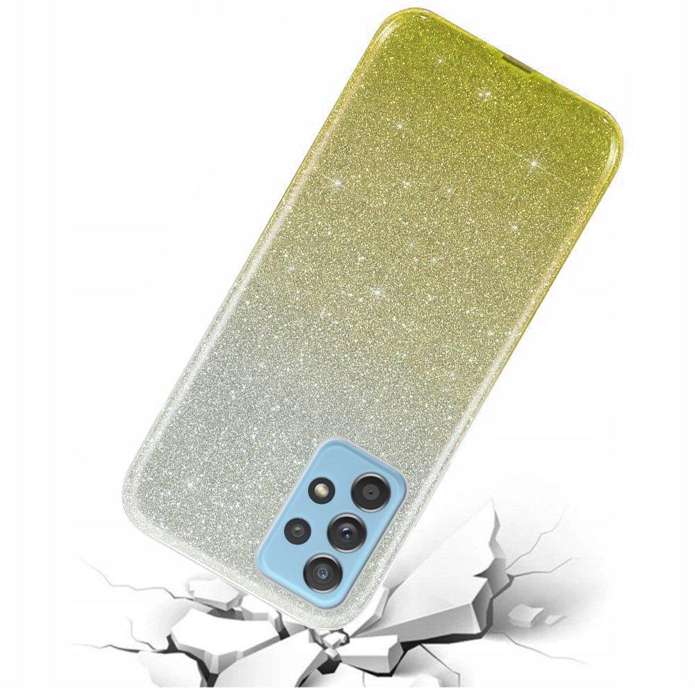 Glitter Case for Samsung Galaxy A72 5G / A72 LTE, Silver/Gold