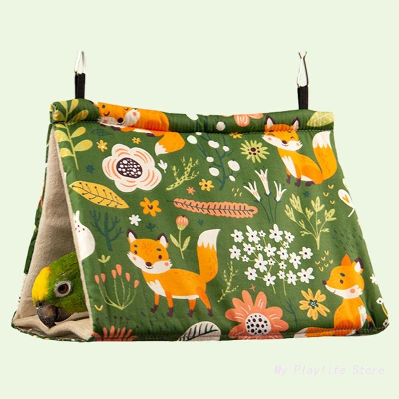 Winter Warm Bird Nest House Parrot Hanging Hammock Velvet Shed Finch Cage Birds Hideaway Sleeping Bed Warm Swing