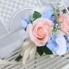 Wedding Artificial Blue Pink Flower Bouquet Supplies for Wedding Engagement Prop