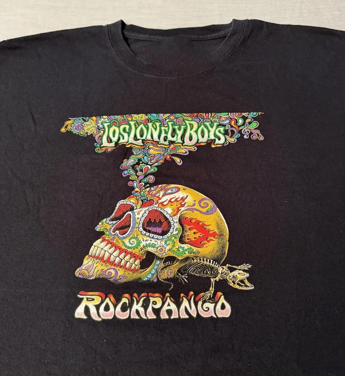 Retro Los Lonely Boys Band Rockpango Cotton Black All Size T Shirt US222 XL