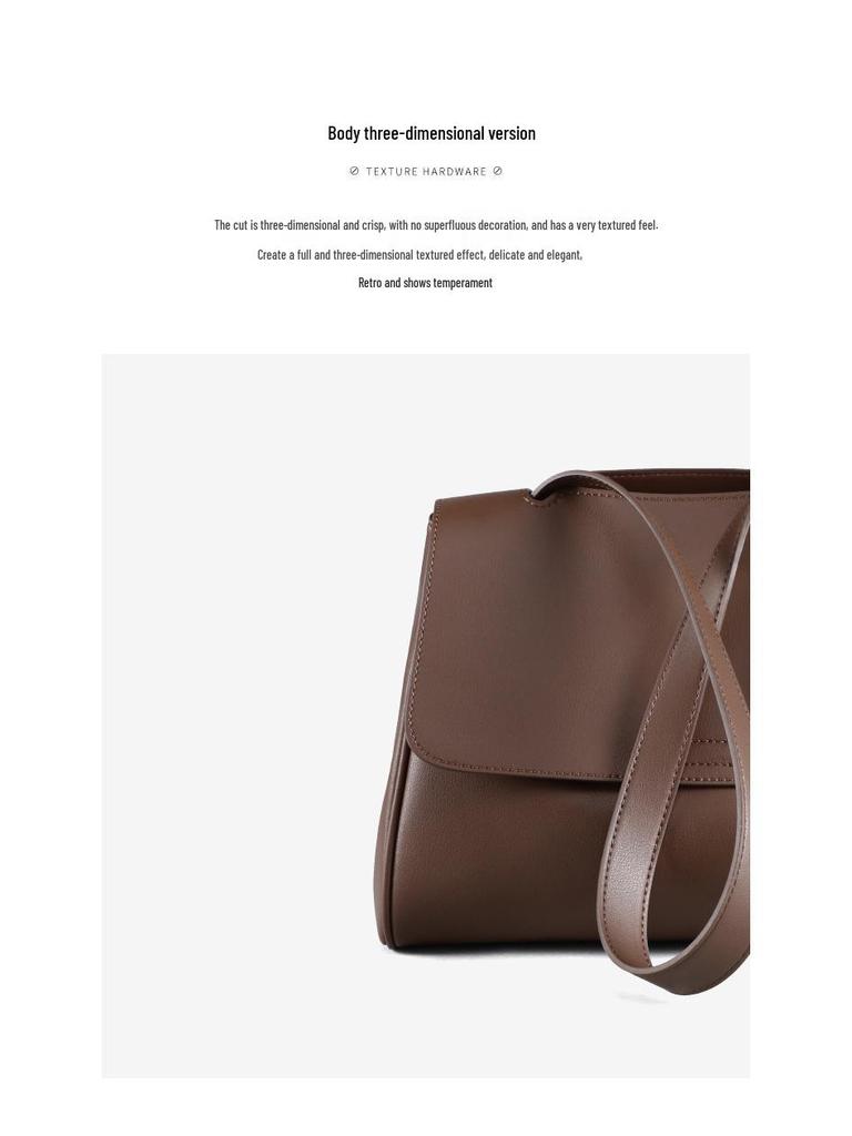 Versatile Women's Genuine Leather Crossbody Bag - Large Capacity, Popular Autumn/Winter Handbag