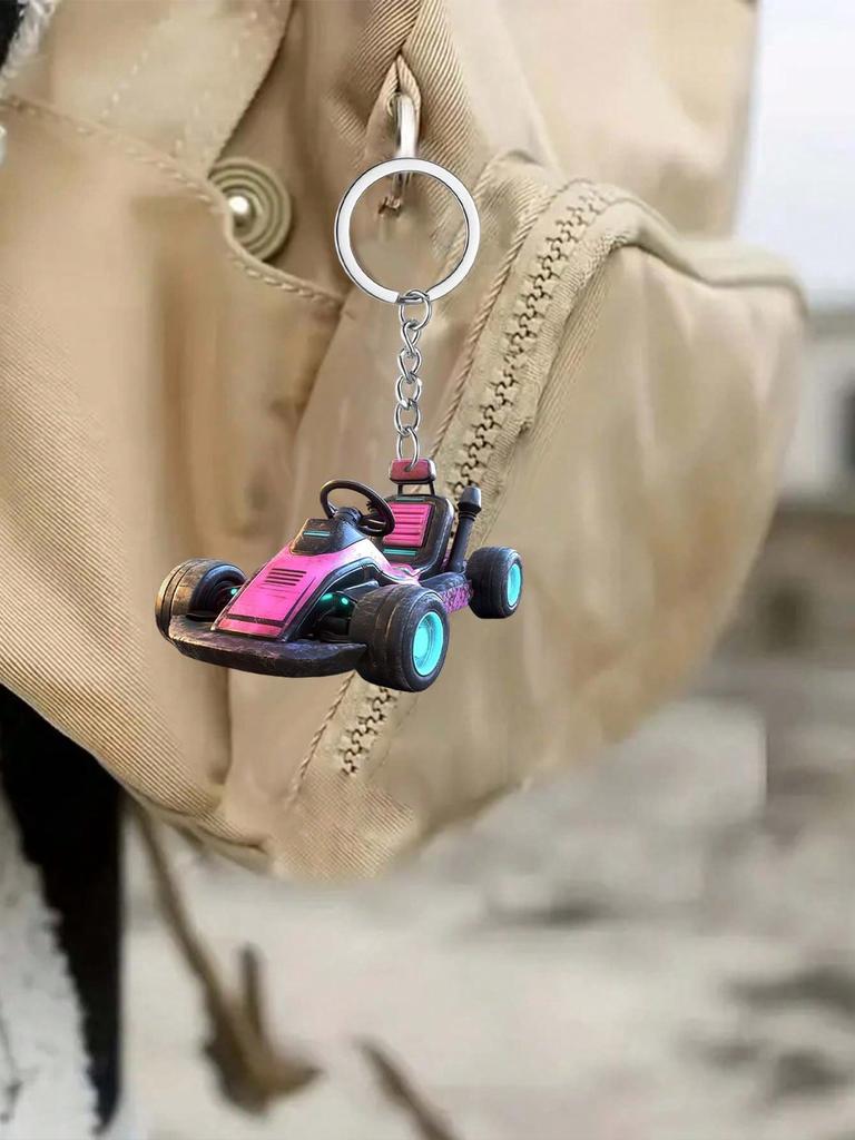 1 Racing Pendant Theme Multifunctional Keychain DIY Backpack Hanging Decoration. It Can Also Be Used As a Car Decoration