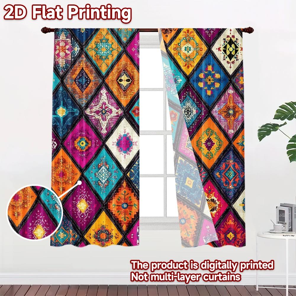 2D Flat Photography Backdrop Popular Tapestry Colorful Geometric Shapes 100% Polyester Festive Wall Decor for Photo Booths