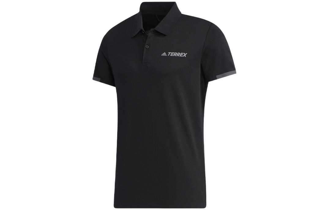 

Adidas Polo Shirts Men s Black Polo Collar Moderate Straight Fit GL6826 XL