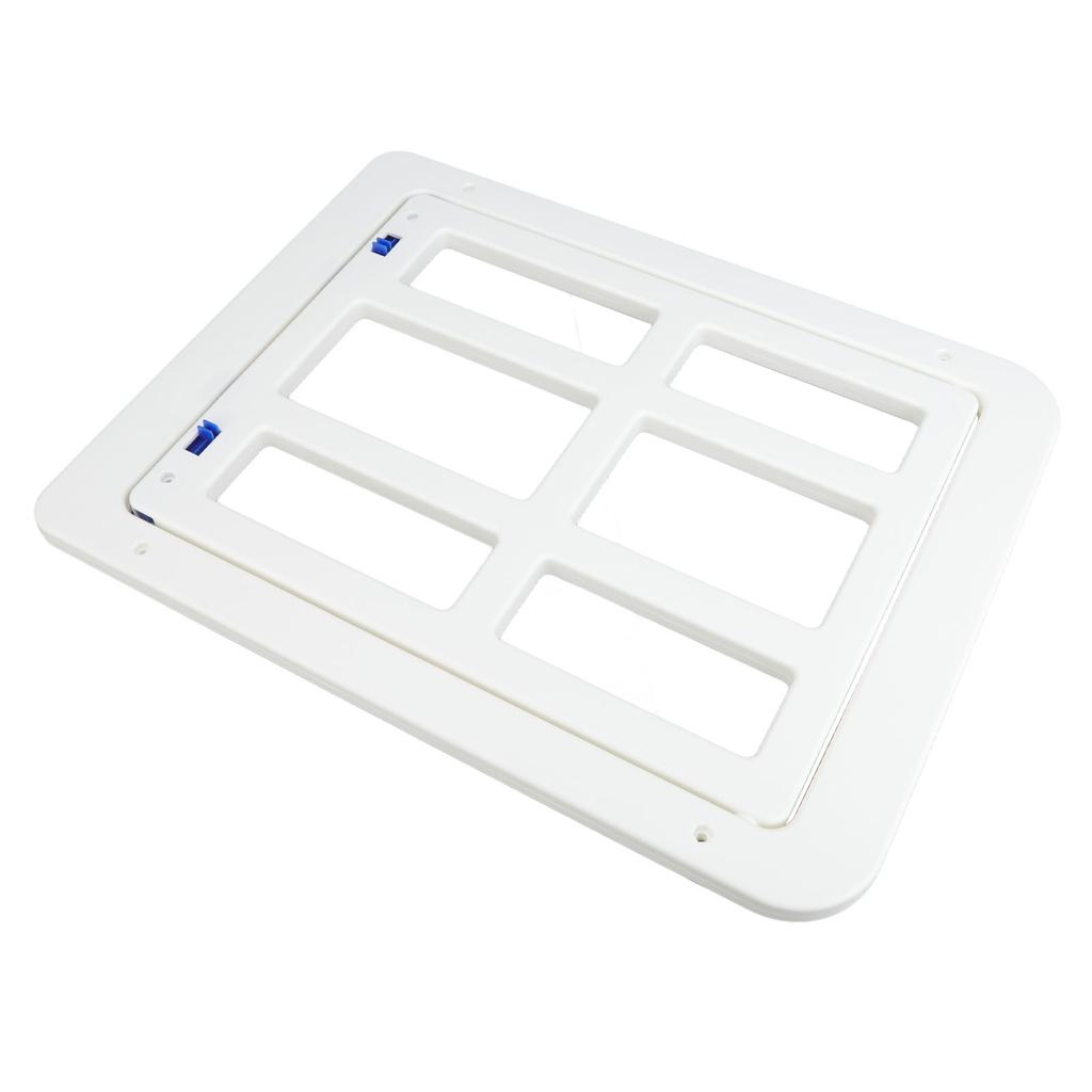 Porta per Cani Addensata in ABS Repellente per Zanzare Doppia Magnete Chiusura a Ventosa Porta a Rete per Animali Domestici Bloccabile con Viti