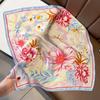 New 100% Natural Real Silk Scarf Fashion Women Summer Beach Small 53*53cm Neck Scarves Shawl Bandana Hijab Pashmina Poncho 2026