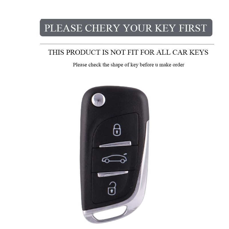 TPU Car Key Case Cover Shell Fob For Peugeot Citroen C1 C2 C3 C4 C5 DS3 DS4 DS5 DS6 Auto Key Shell Accessories Keychain