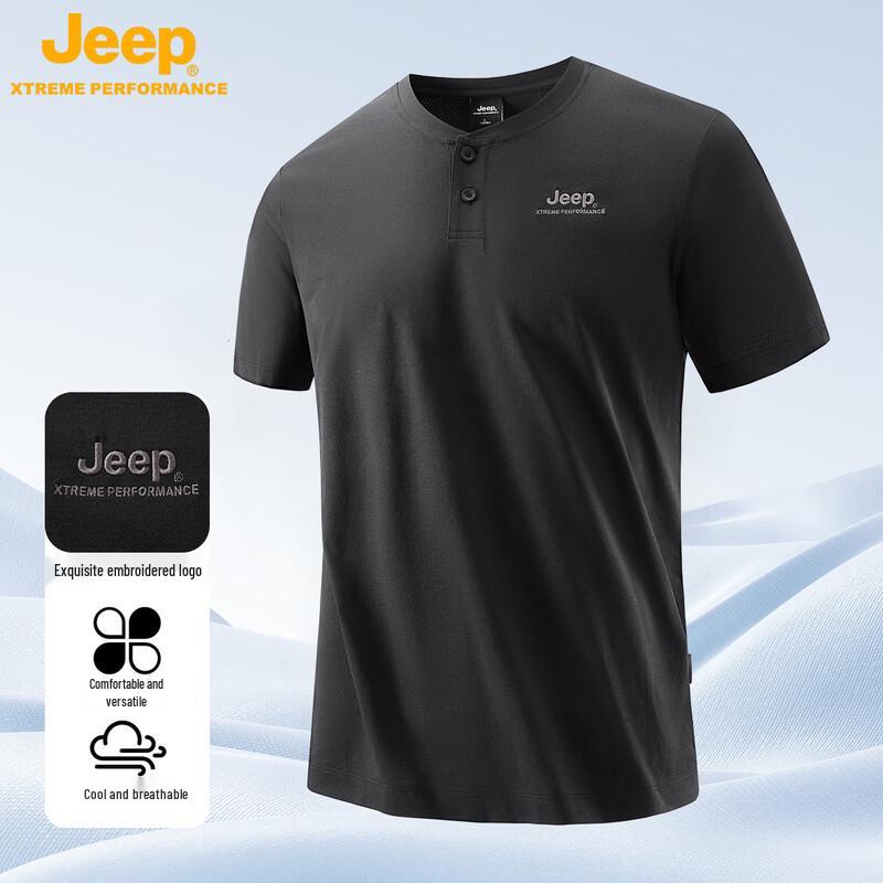 JEEP Men s Ice Silk Quick-Dry Short Sleeve T-Shirt M