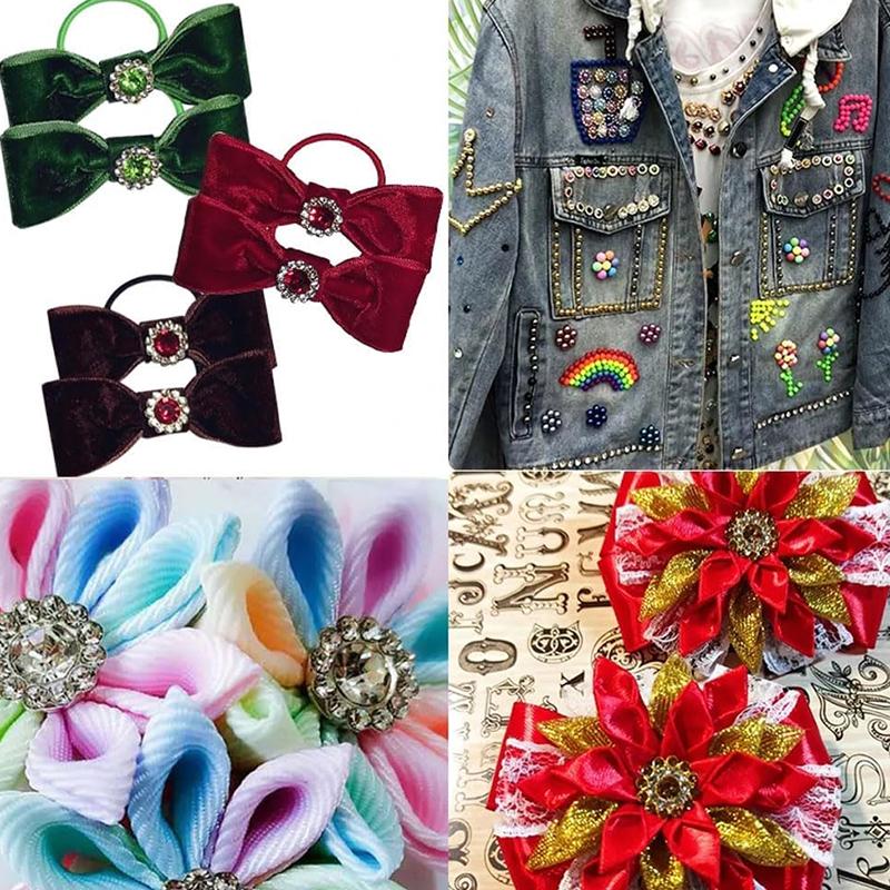 WTEMPO Random Sew-on Rhinestones Kit Sunflower Shaped Design Rhinestones for DIY Sewing & Jewelry Crafts & Clothes Shoes Belt Accessories