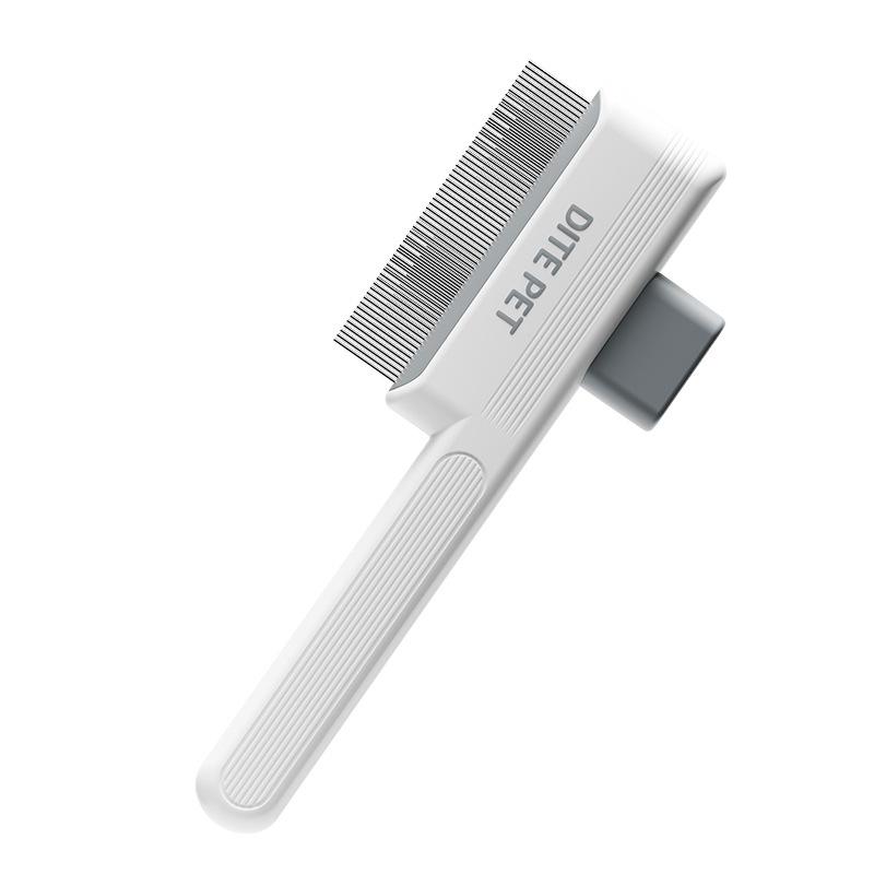 Pet Hair Removal Comb Flea Comb One-Click Self-Cleaning Pet Removal Combs For Short Long Hair Cat Dog Grooming Mass