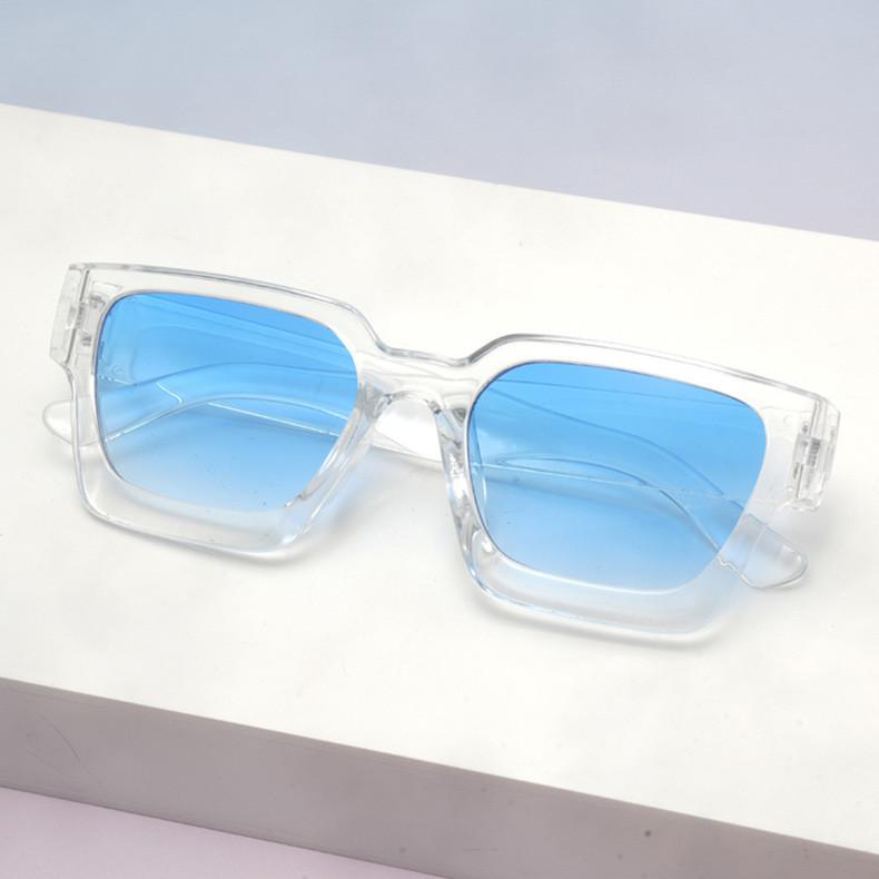 Minimalist Thick Frame Square Sunglasses With Uv400 For Fashionable Women And Men