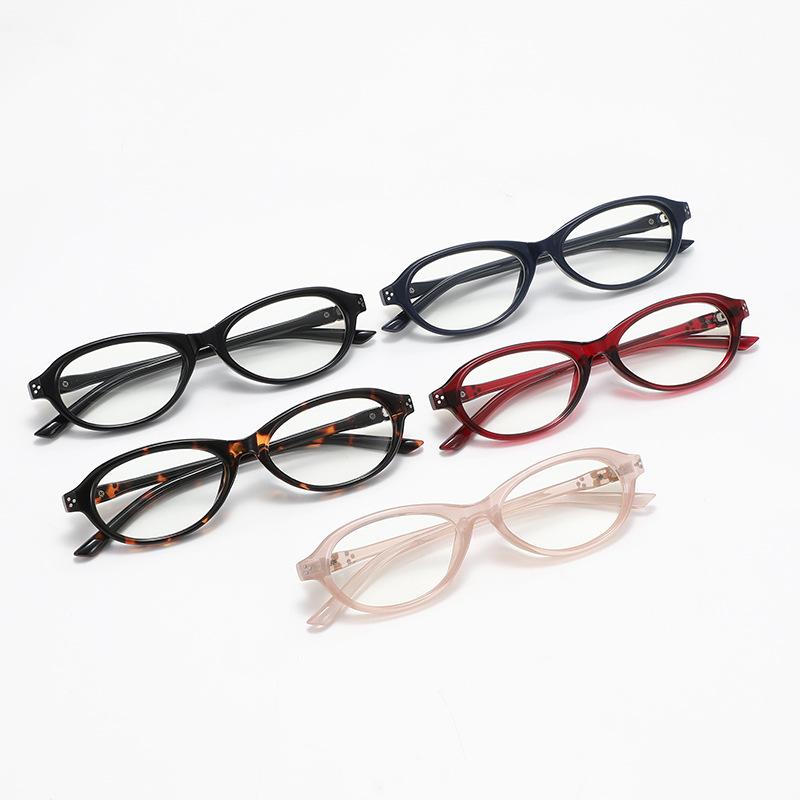 Fashion Trend Oval Photochromic Myopia Glasses Women'S Ultra Light High-Definition Anti Blue Light Glasses Diopter To -4.0