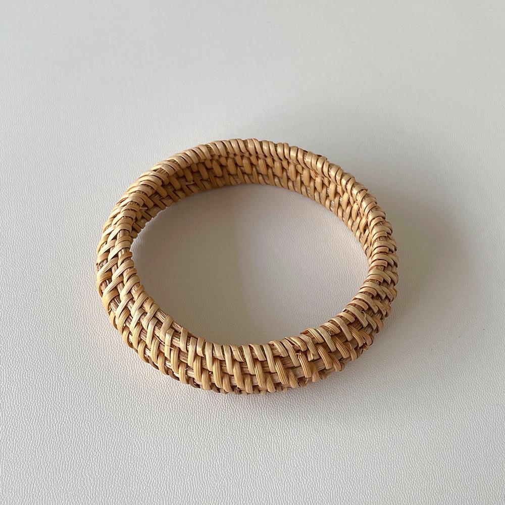 

Chunky Style Vintage Rattan Bracelet Bird Nest Shape Woven Bracelet Ladies Jewelry style 2