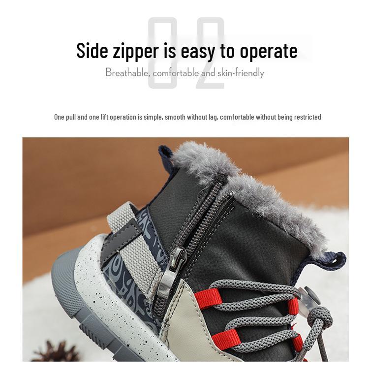 Wasserdichte Kinder-Winterstiefel mit rutschfester Sohle für Jungen und Mädchen - Neuer Stil 2025, mit Fleece gefüttert und verdickt