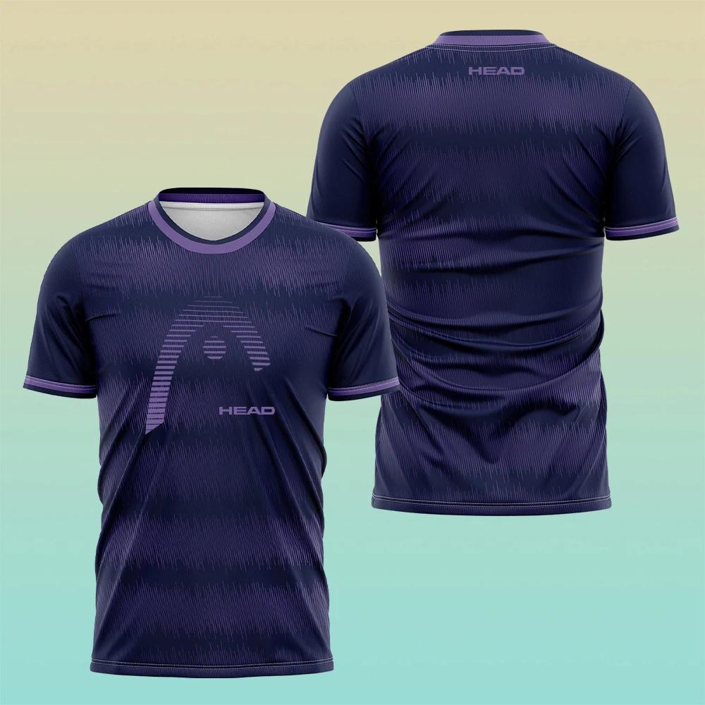 Sommer 3D-Druck Herrenbekleidung Hochwertiges Atmungsaktives Sport-T-Shirt Outdoor Tennis Badminton Training Kurzarm Lässiges Bequemes Top T-Shirt