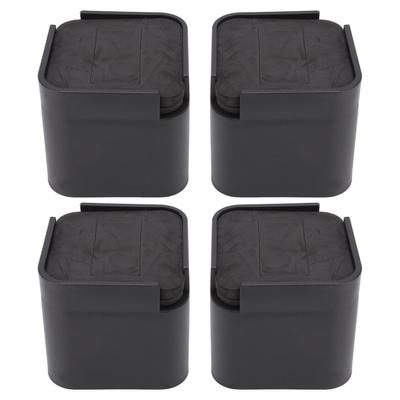 4 Set Rubber Bed Risers Multifunctional Safe Expansion Space Furniture Raiser for Tables Chairs Sofas and Cabinets