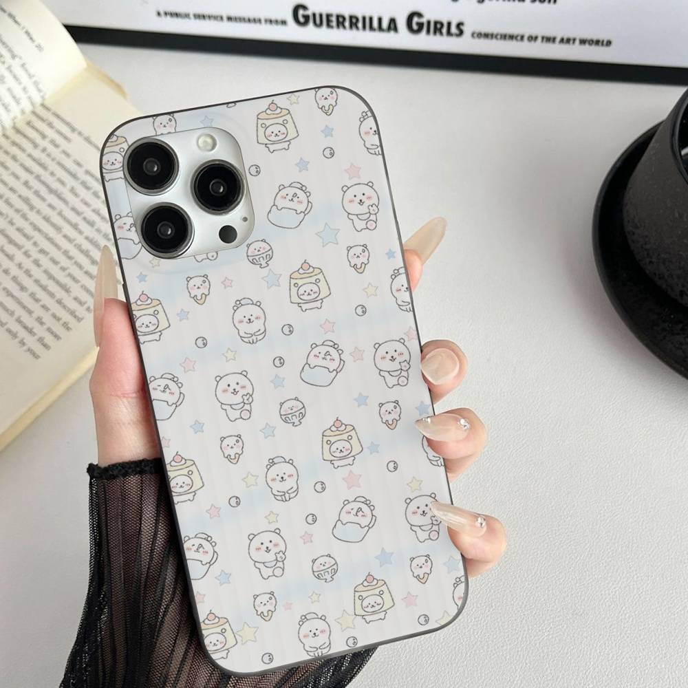 

Popular Cute J-Joke B-Bear Phone Case For IPhone 17 16 15 14 13 12 11 Corrugated Frosted Soft Cover Anti-Slip iPhone 17 Air