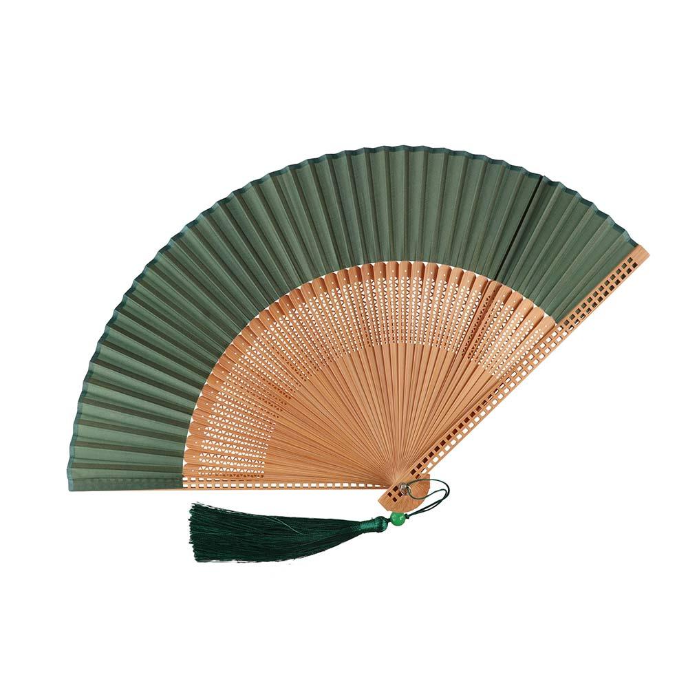 Hollow Handle Carved Bamboo Folding Fan Retro Antiquity Folding Fans Chinese Folding Fan  Japanese