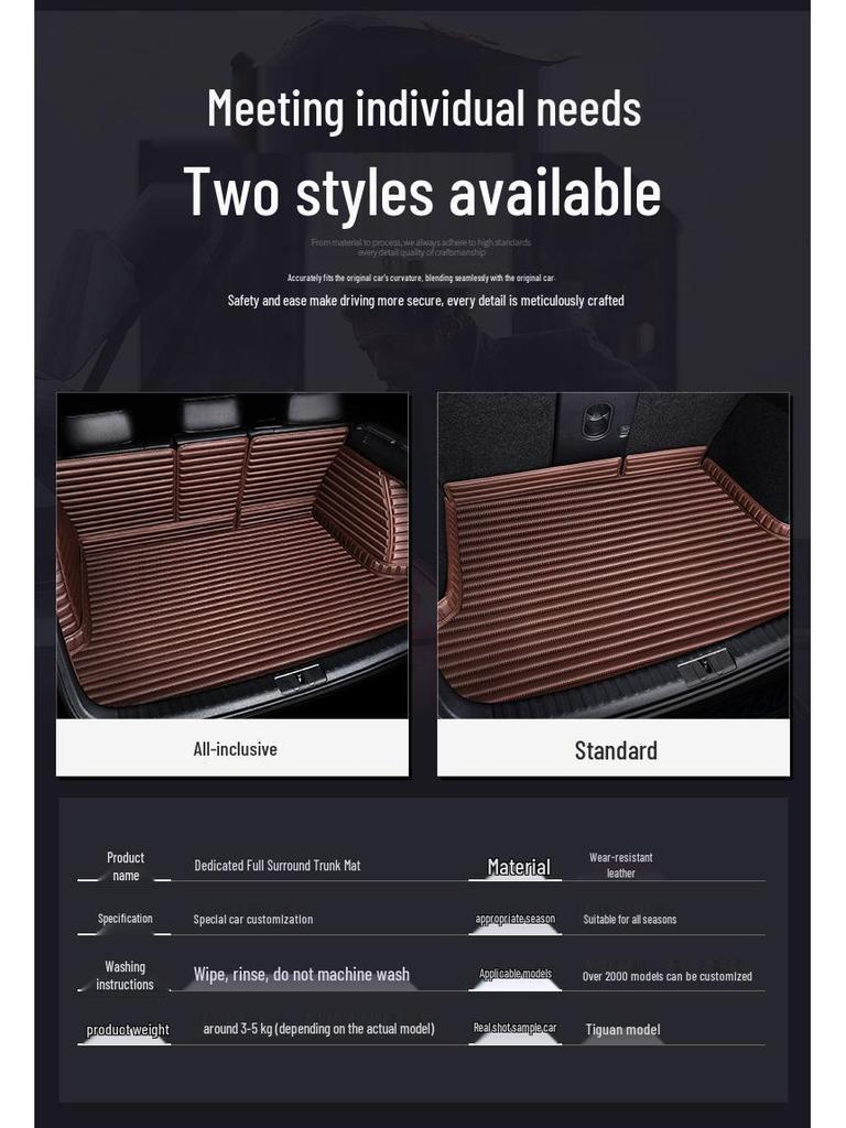 One-Piece Car Trunk Mat for Beijing BJ40/BJ30/BJ60 - Custom Fit, Full Coverage