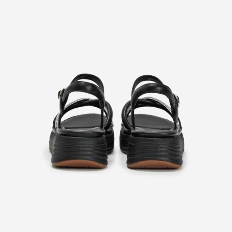 ESquire Women S SheepSkin Jewelry Padded SandalS Black