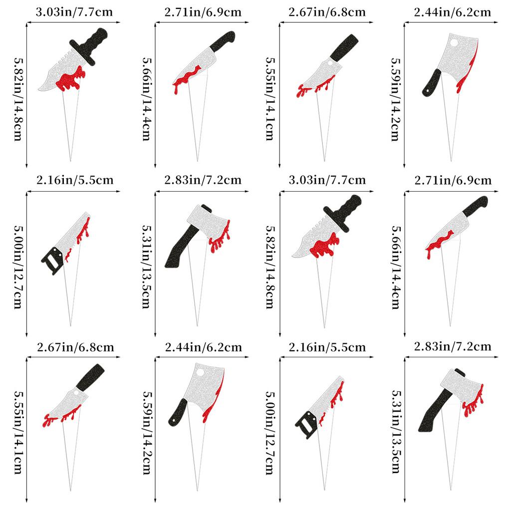 Halloween Bloody Horror Party Arrangement Bloody Handprint Birthday Flag Honeycomb Ornament Set