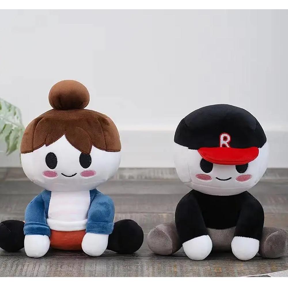 Blox Buddies Plush Toys Blox Buddy Bacon Hair Black with Hat Yellow Stuffed Plush Pillow Decorative Doll Toys for Children