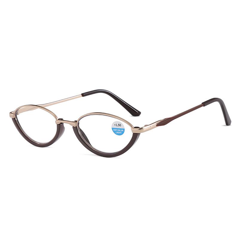 New Style Metal Frame Reading Glasses for Women Unisex Optical Spectacle Eyeglasses Men Classic Plus Diopter Eyewear 0+1.0+4.0