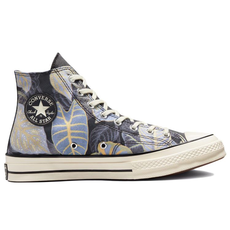 Converse Chuck 70 High Tropical Leaf Unisex-Sneakers Grey Storm-Wind Egret A00482C