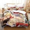 Set Biancheria da Letto Anime Fullmetal Alchemist Copripiumino Coperta per Camera da Letto Singolo Twin King Size Coperta Trapuntata Tessile per la Casa