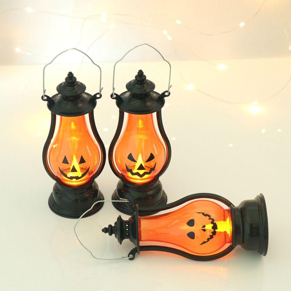 Expression Ghost Lantern Light Hanging Small Oil Lamp Creative LED Pumpkin Lantern  Children Gift