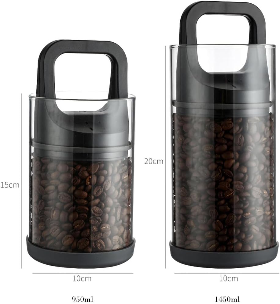 Coffee Bean Storage Coffee Container Airtight Vacuum Coffee Canisters Powder Sealed Canisters Glass Canisters