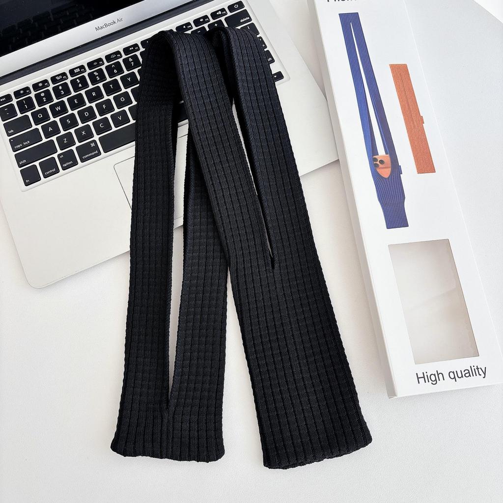 Stilvolle gestrickte Crossbody-Handtasche für Mobiltelefone – Multifunktionale Aufbewahrungstasche aus gewebtem Stoff