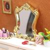 1:12 Dollhouse Miniature Gold-Trimmed Chic Mirror for Bedroom/Bathroom