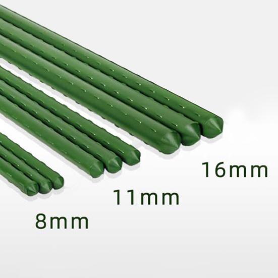 10 ks Tyčky k rostlinám Kovové s plastovým povrchem Podpůrné tyčky k rostlinám